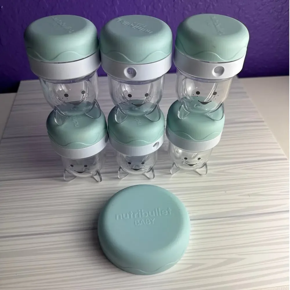 NutriBullet Baby Food Maker Blender Cups Trays Accessories Replacement Parts Lot